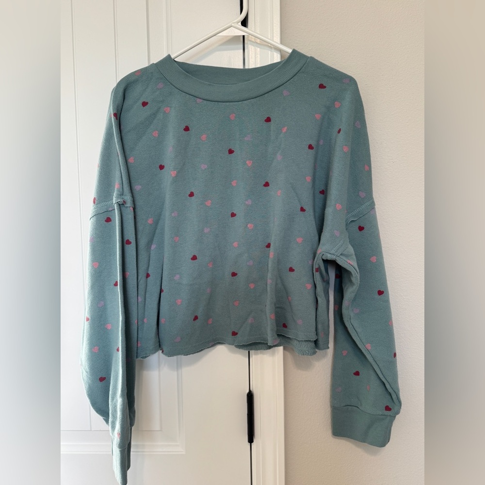 Colsie Teal Fleece Pullover
